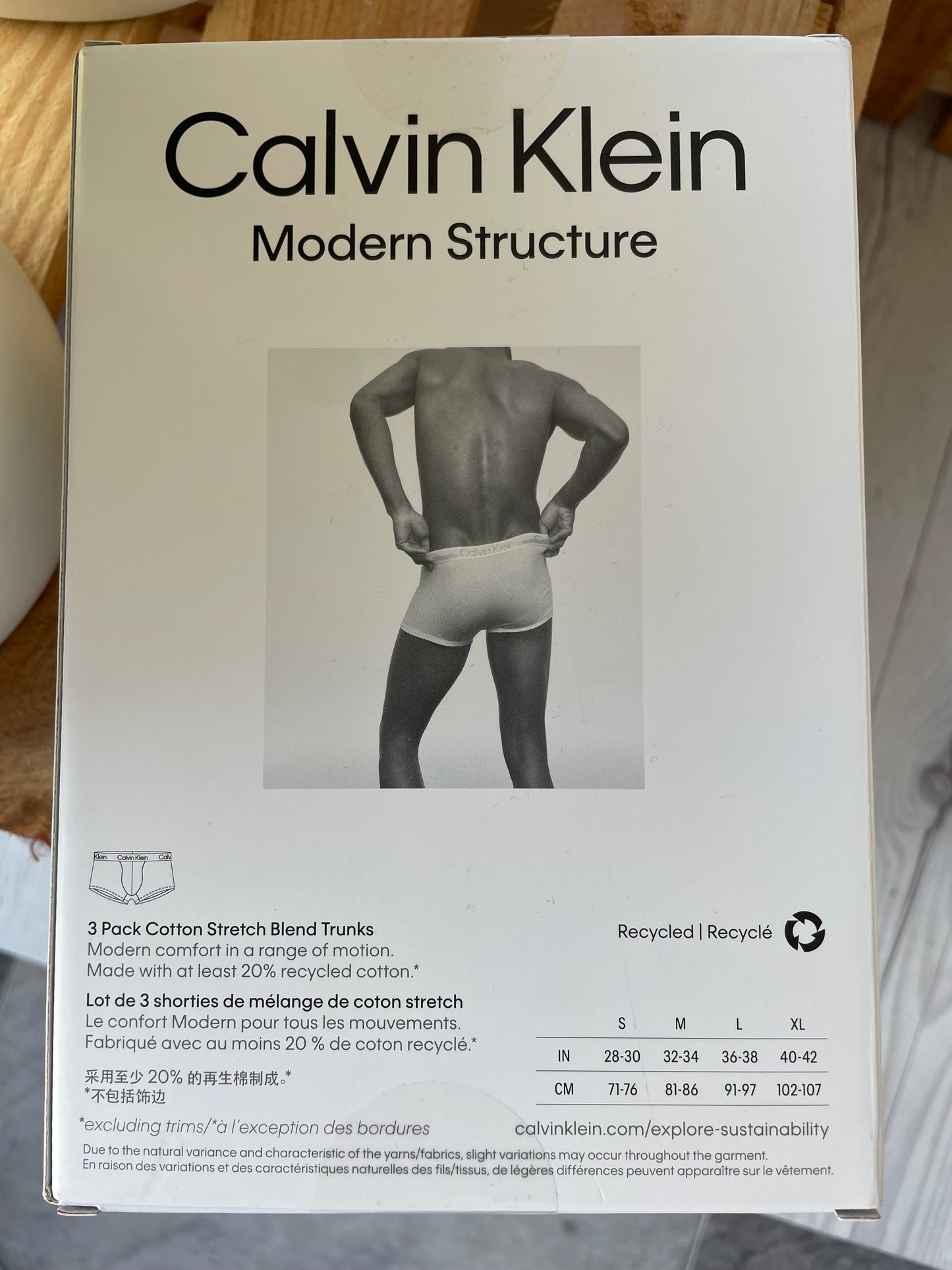 Pack 3 Boxer Cotton Stretch Blend Modern Structure CALVIN KLEIN