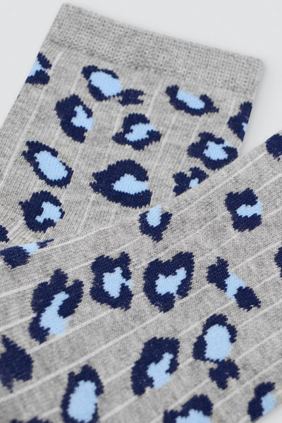 Pack 2 calcetines tobilleros estampado print animal-rayas YSABEL MORA