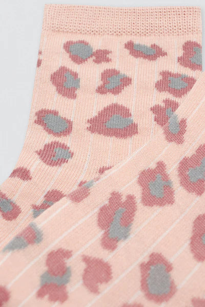 Pack 2 calcetines tobilleros estampado print animal-rayas YSABEL MORA