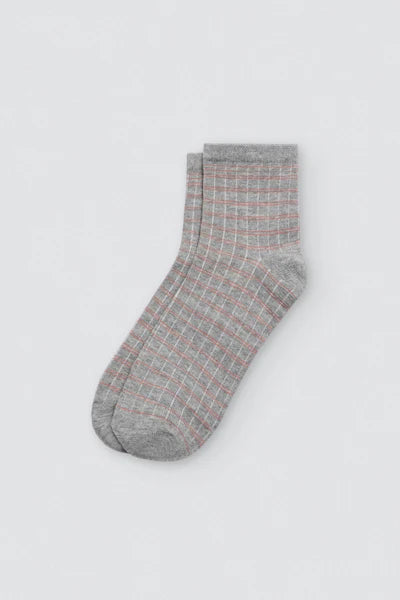 Pack 2 calcetines tobilleros estampado print animal-rayas YSABEL MORA