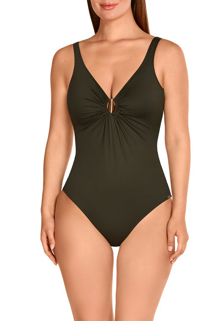 Bañador verde kaki REDUCTOR línea SHAPE  Dolores Cortés COPA C