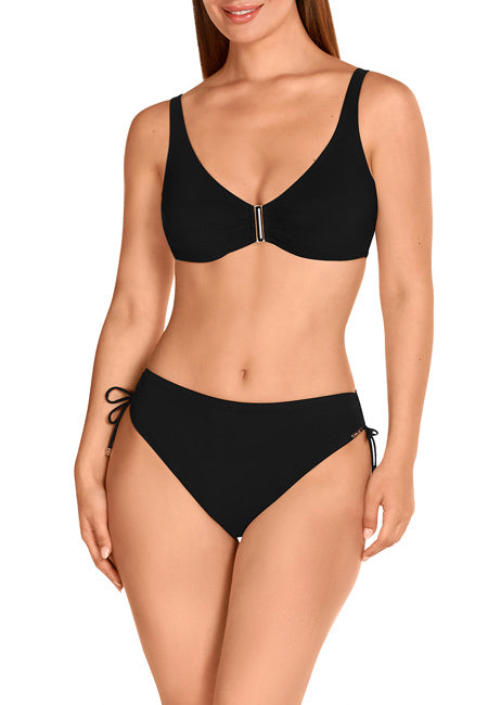 Bikini negro con aros REDUCTOR Dolores Cortés copa D