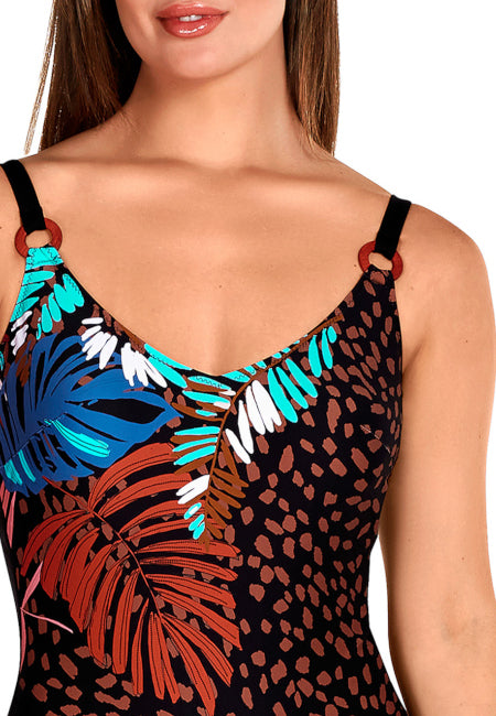 Bañador REDUCTOR línea SHAPE estampado Dolores Cortés
