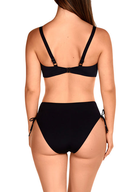 Bikini con aros REDUCTOR estampado hojas tonos marrones Dolores Cortés copa D