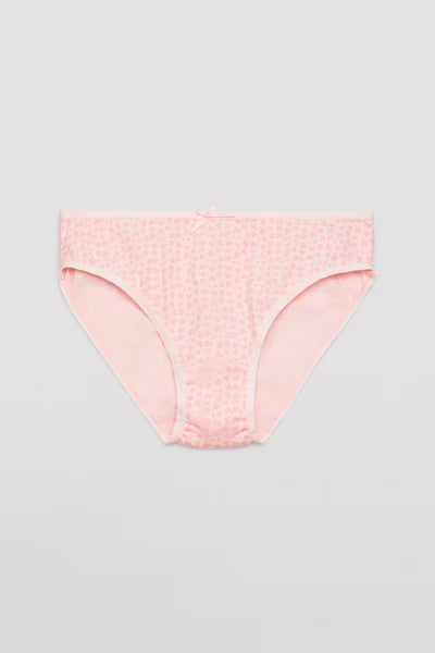 Conjunto sujetador y braga niña "Primera Postura" estampado corazones YSABEL MORA