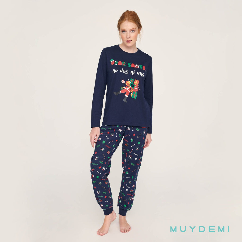 Pijama Familiar Navidad MUJER algodón de invierno MUYDEMI