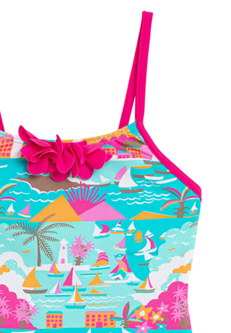Bañador niña estampado veleros Dolores Cortés Kids