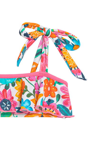 Bikini niña estampado volantes Dolores Cortés Kids