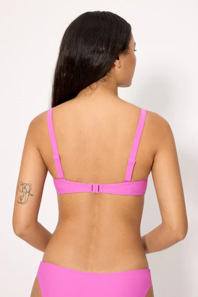 Top bikini con aros y foam COMBINABLE rosa intenso YSABEL MORA copa B