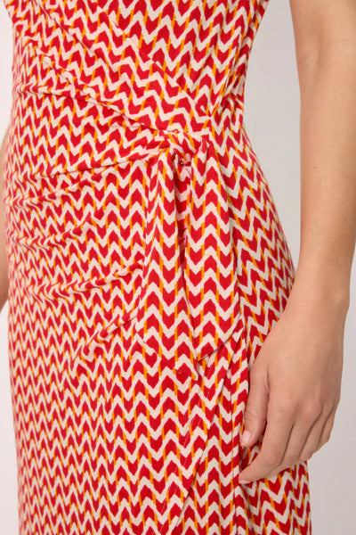 Vestido punto estampado étnico cruzado YSABEL MORA