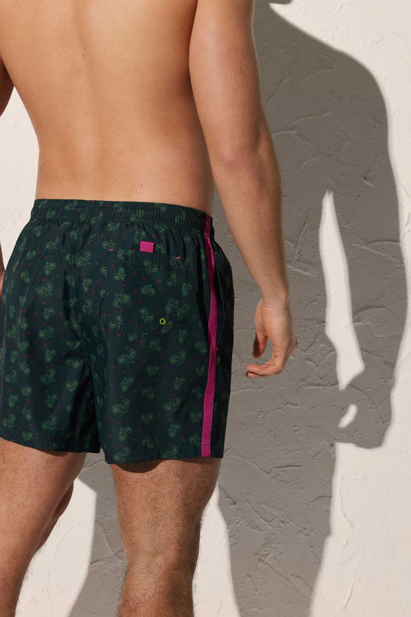 Bañador largo estampado hexágonos secado rápido YSABEL MORA