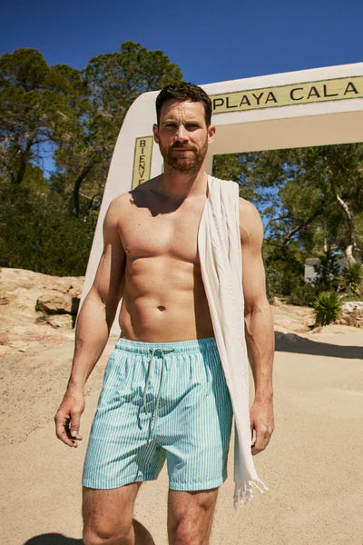 Bañador hombre secado rápido estampado rayas varios colores YSABEL MORA