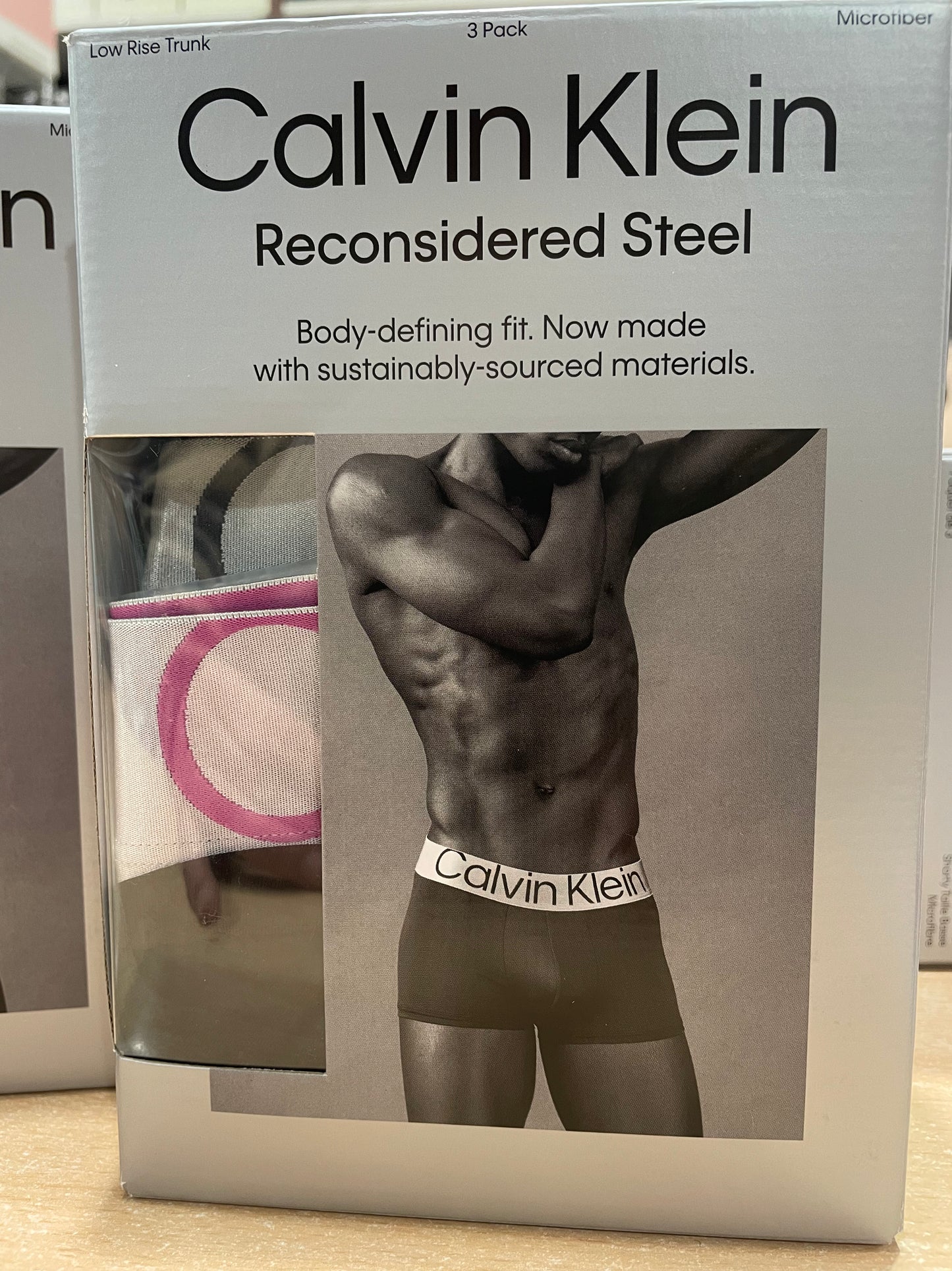 Pack 3 Boxers/Shorty MICROFIBRA talle bajo CALVIN KLEIN