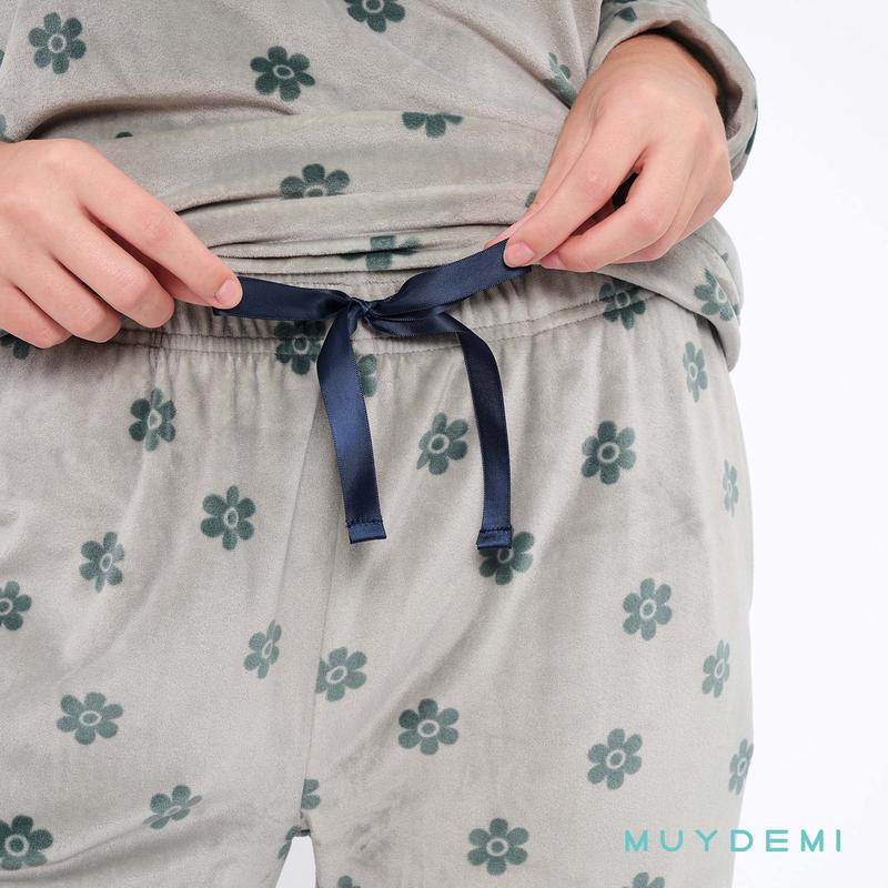 pijama mujer coralina elástica tallas grandes