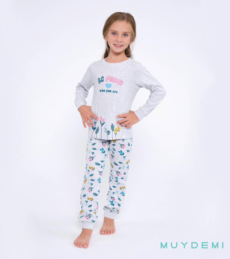 Pijama niña algodón de invierno "Be proud you are" MUYDEMI