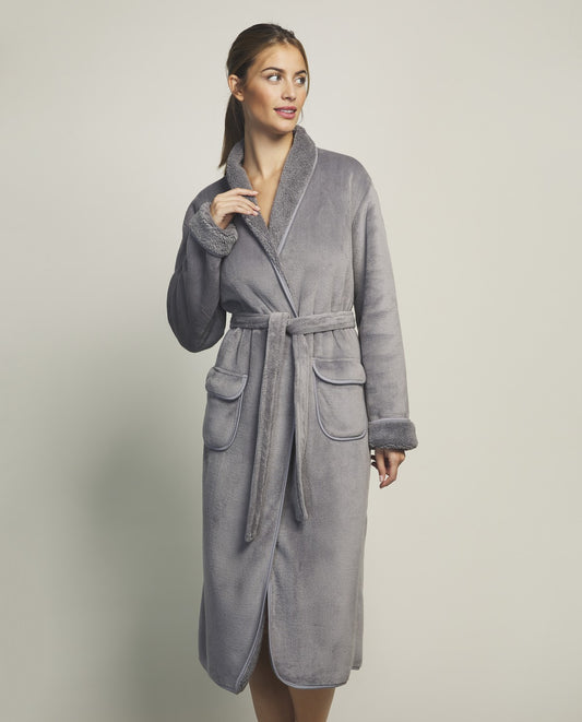 Bata larga mujer tejido suave y cálido SELMARK