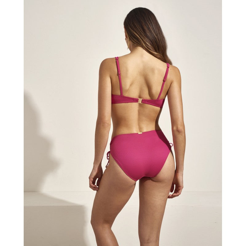 Braga bikini talle medio alto COMBINABLE tejido textura colores lisos SELMARK