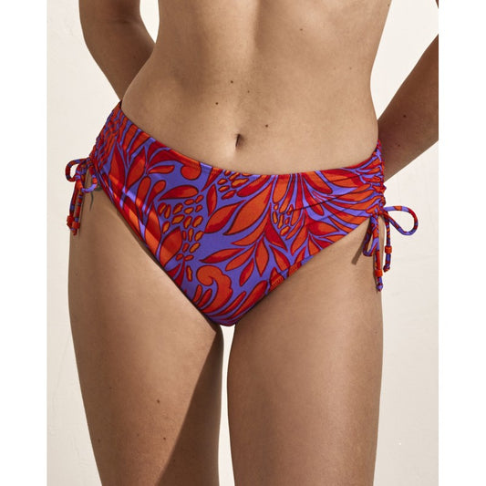 Braga bikini media alta COMBINABLE estampado naranja y morado SELMARK