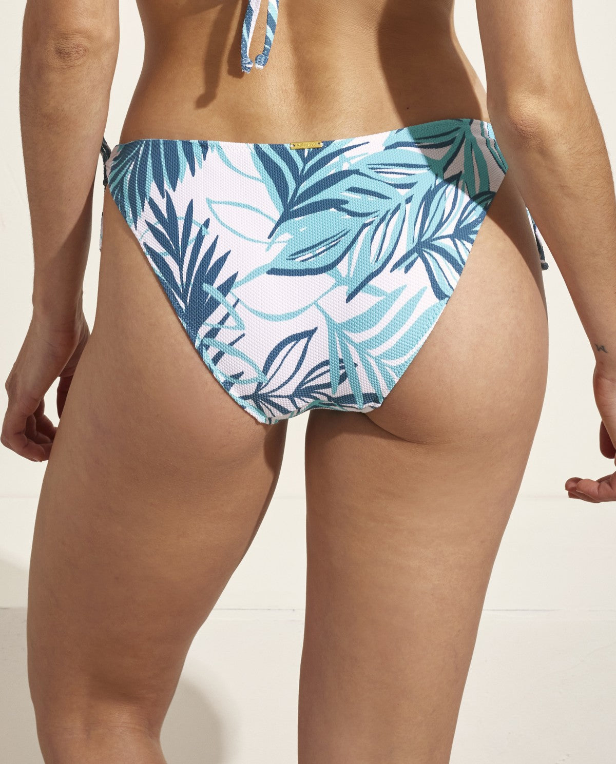 Braga bikini atada en los laterales COMBINABLE estampado hojas azul SELMARK