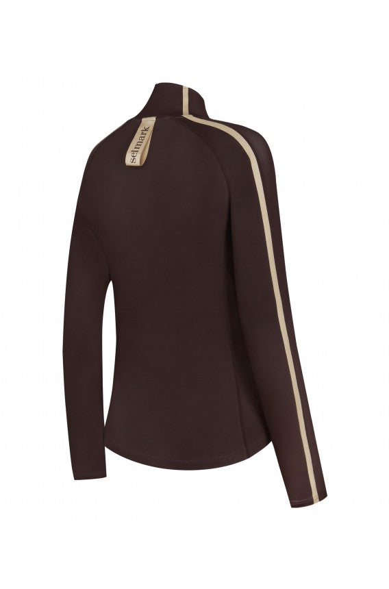 Chaqueta deportiva color marrón colección Pilar Rubio para Selmark