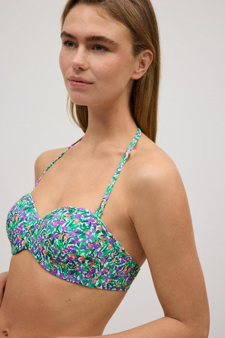 Top bikini bandeau COMBINABLE estampado floral YSABEL MORA copa C