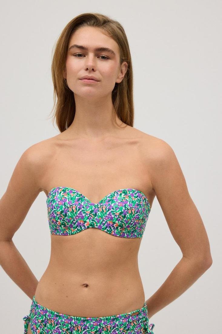 Top bikini bandeau COMBINABLE estampado floral YSABEL MORA copa C