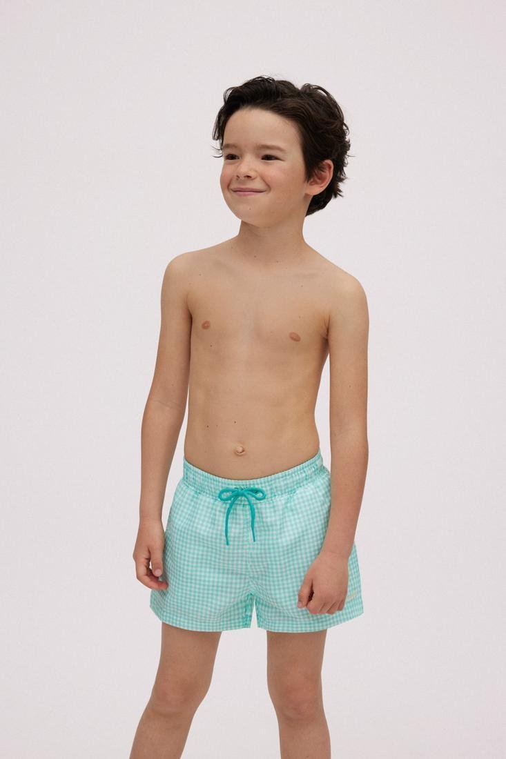 Bañador niño estampado cuadros vichy Ysabel Mora
