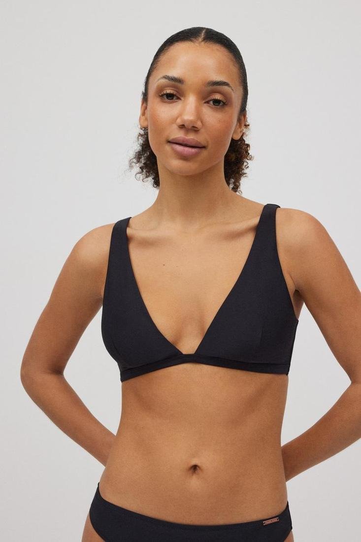 Top bikini negro triángulo COMBINABLE YSABEL MORA