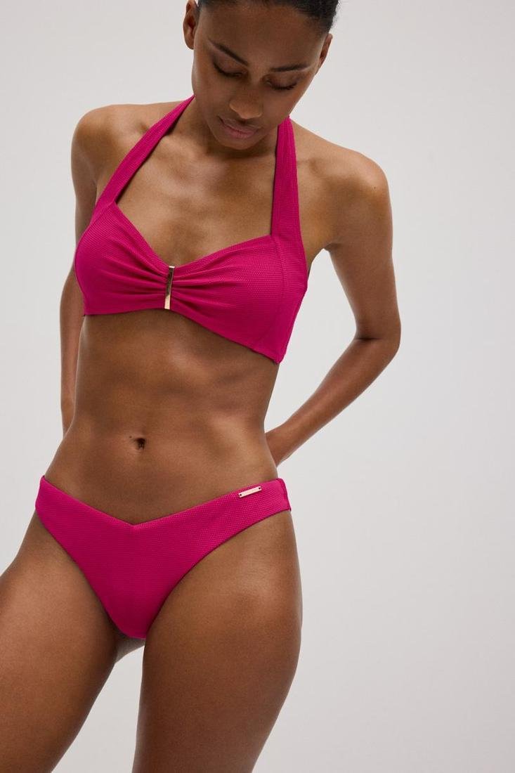Braga brasileña de bikini tejido piqué colores lisos COMBINABLE YSABEL MORA