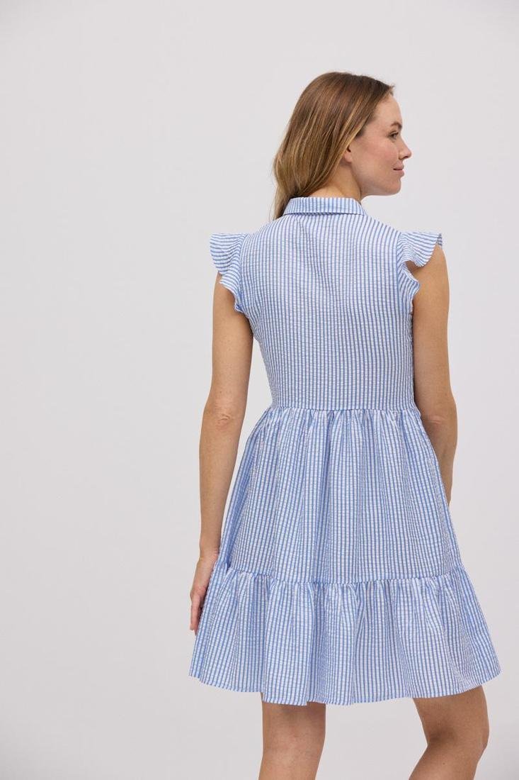 Vestido camisero estampado rayas azules YSABEL MORA