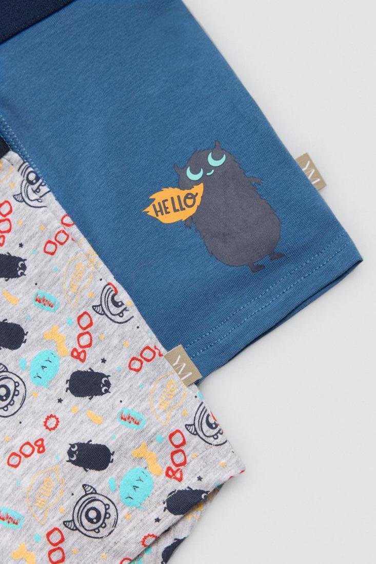 Pack 2 boxer infantiles algodón estampado Ysabel Mora