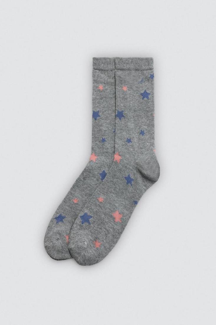 Pack 3 calcetines mujer estampados algodón puño anti presión YSABEL MORA