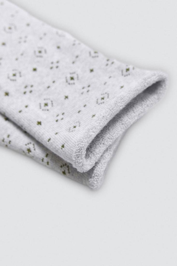 Calcetín mujer térmico SIN PUÑO estampado YSABEL MORA