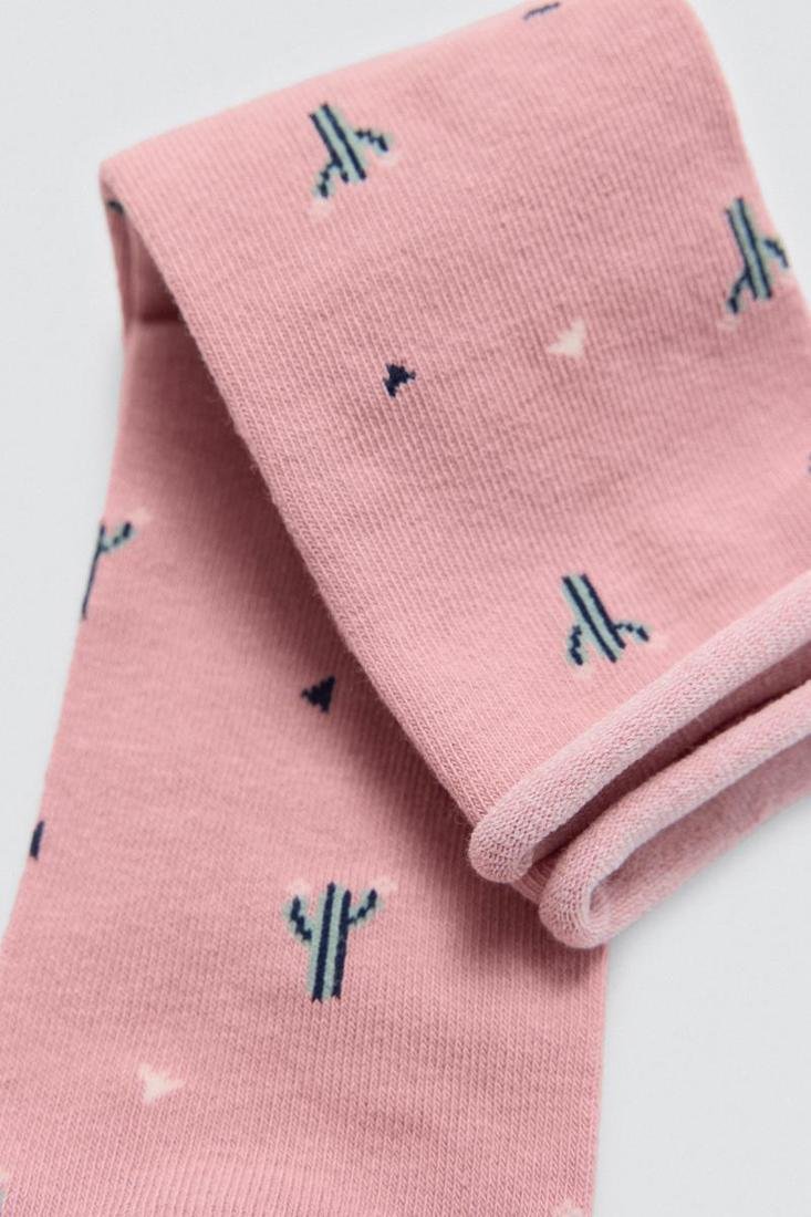 Calcetín mujer estampado SIN PUÑO algodón YSABEL MORA