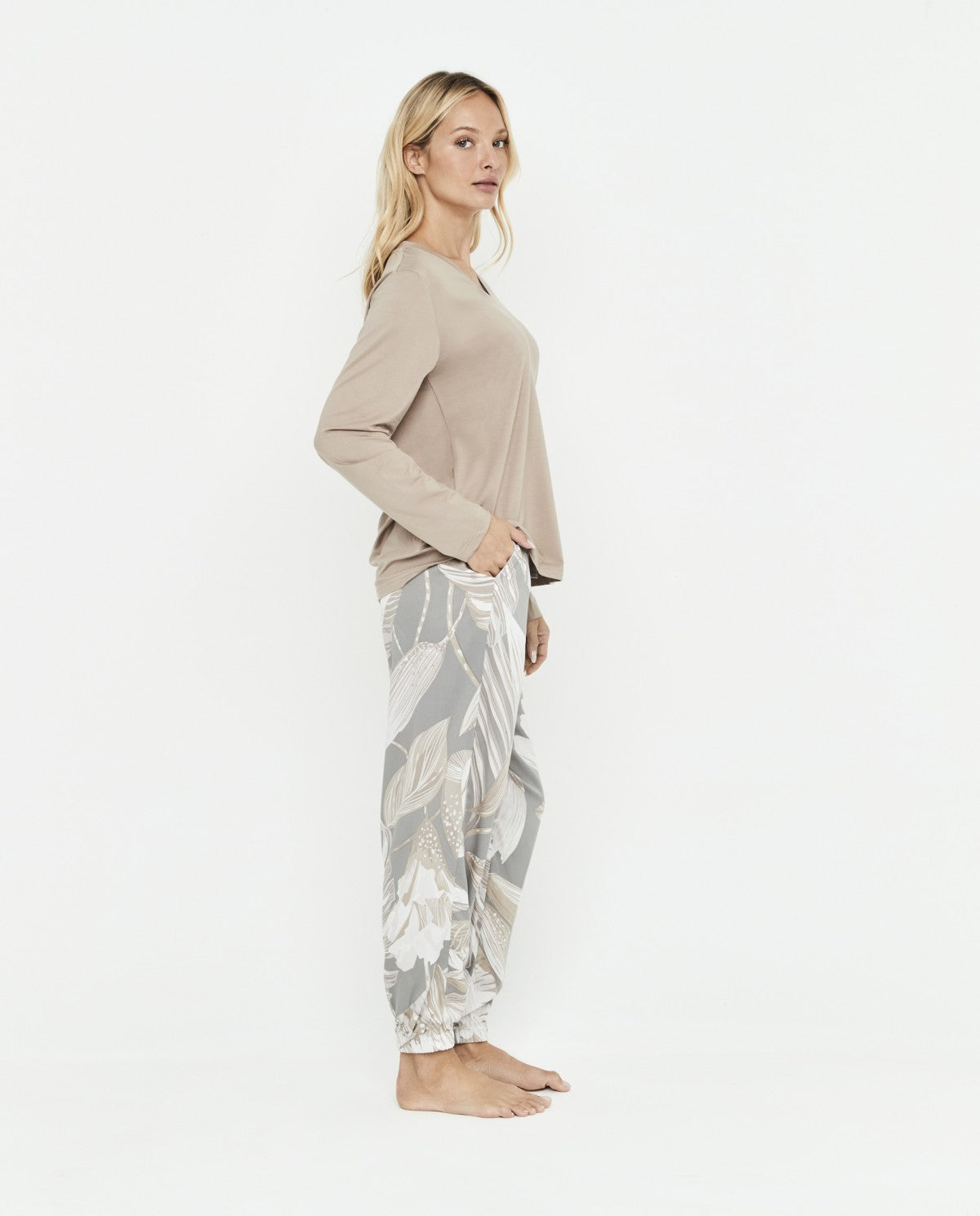 Pijama mujer camiseta bambú y pantalón viscosa SELMARK