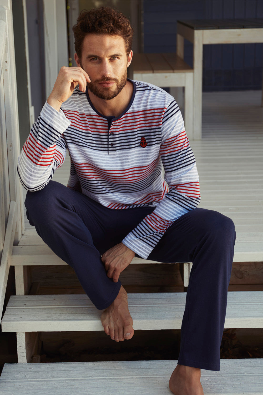 Pijama Algod Pijamas De Hombre En El Lider Verano Pijama De