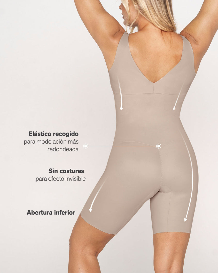Body faja pantalón con busto libre y control de abdomen y espalda de Leonisa