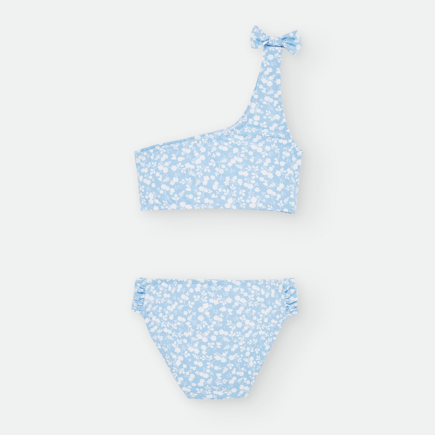 Bikini niña asimétrico estampado "Flores" WATERLEMON