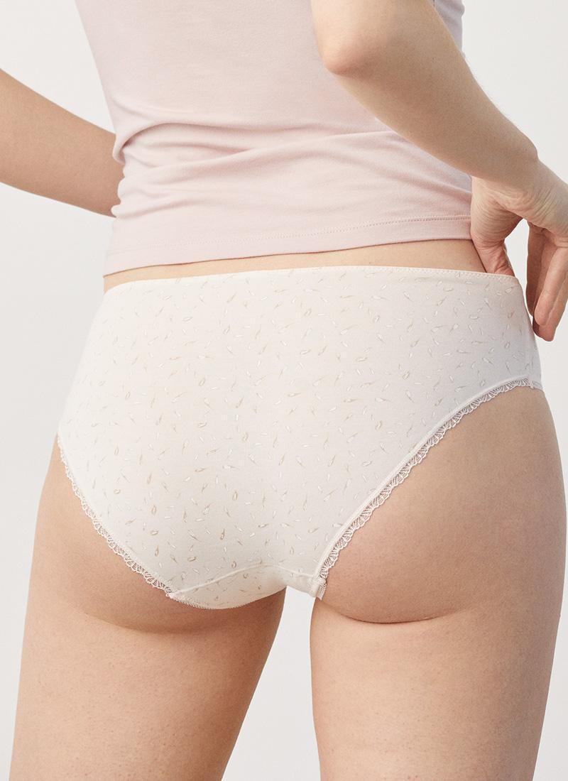 Pack 2 bragas talle medio algodón estampados suaves YSABEL MORA