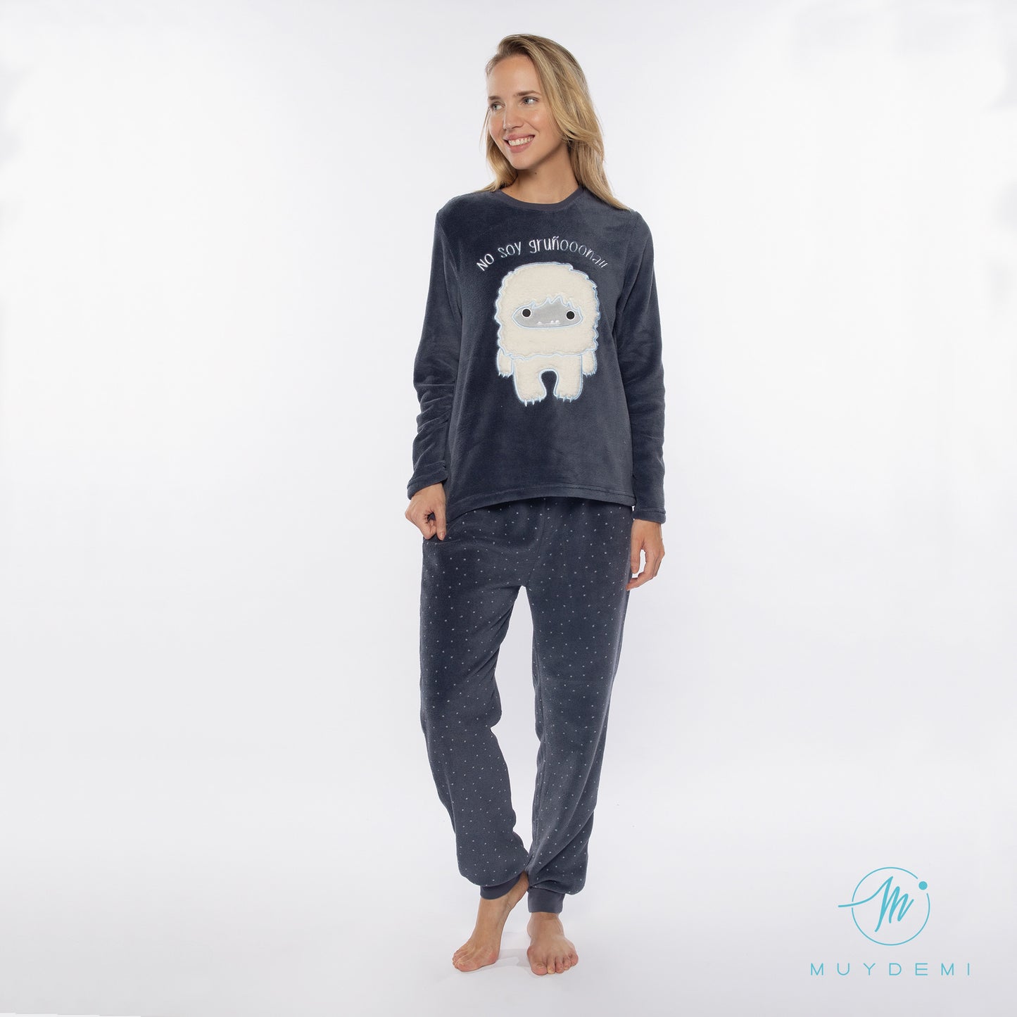 Pijama de mujer coralina "NO SOY GRUÑOOONA" Muydemi