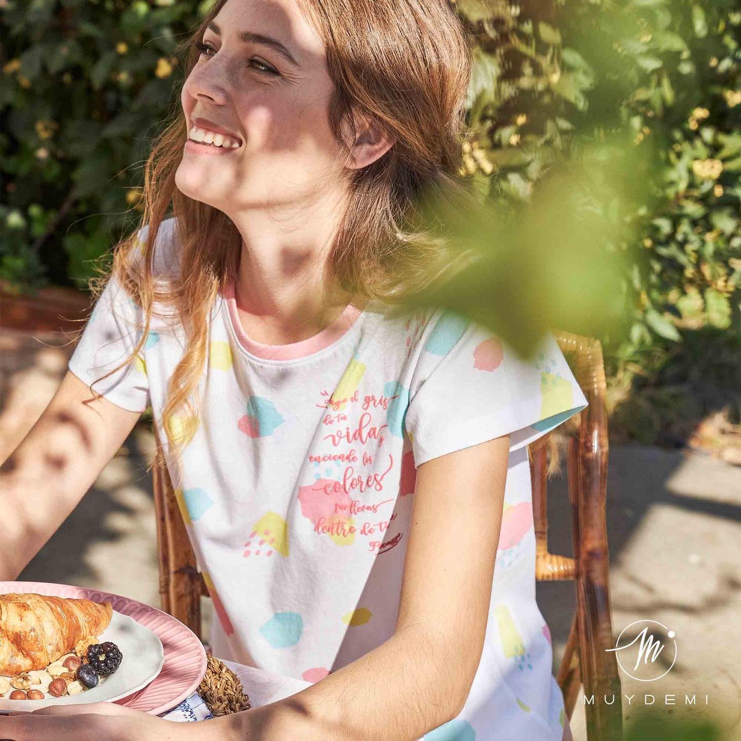 Pijama mujer manga corta colección "Poesía" MUYDEMI PV-2021