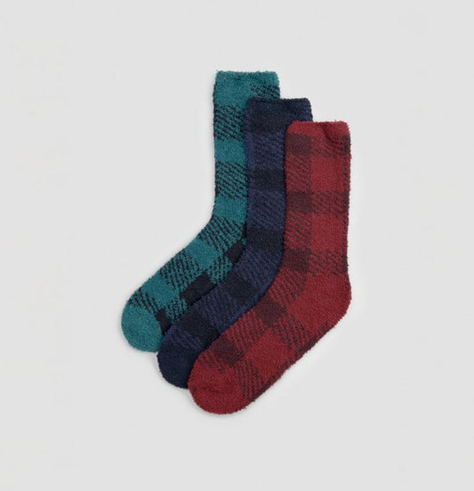 Calcetín hombre invierno FRANELA estampada con puño confort YSABEL MORA