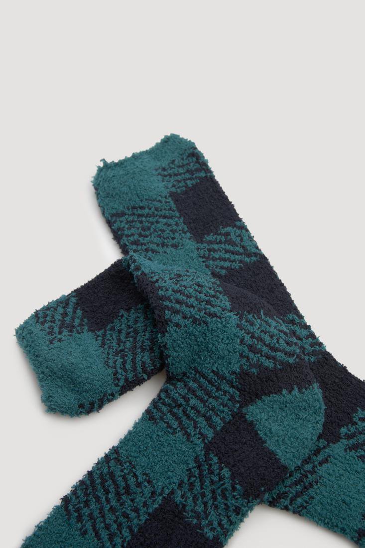 Calcetín hombre invierno FRANELA estampada con puño confort YSABEL MORA
