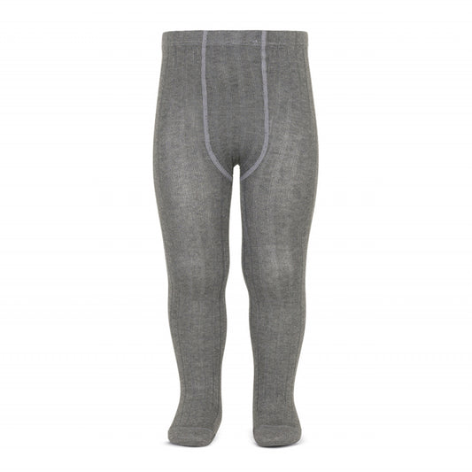 Leotardo Cóndor canalé color 230-GRIS CLARO