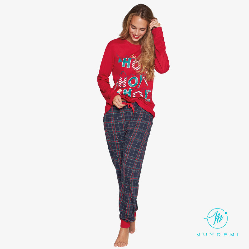 Pijama mujer algodón de invierno Colección FAMILIAR "ESPECIAL NAVIDAD" MUYDEMI