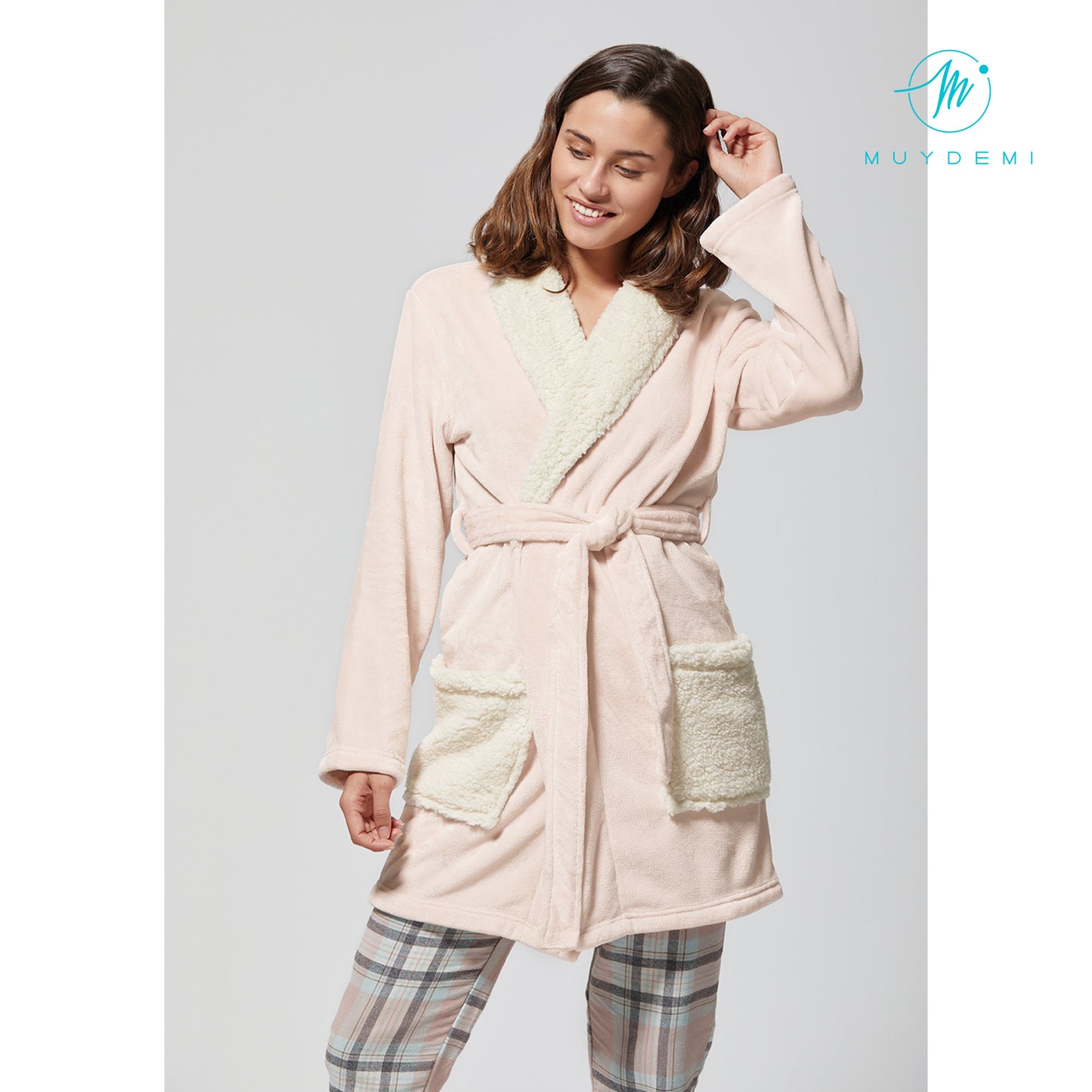 Bata coralina mujer talla XXL