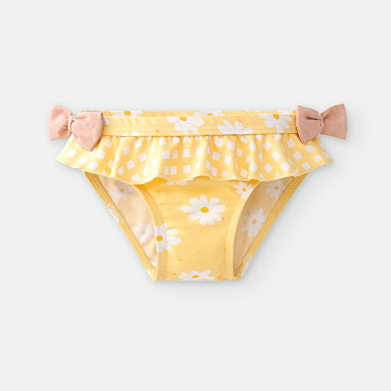 Culetín niña con volante y lazos laterales estampado "Margaritas" WATERLEMON