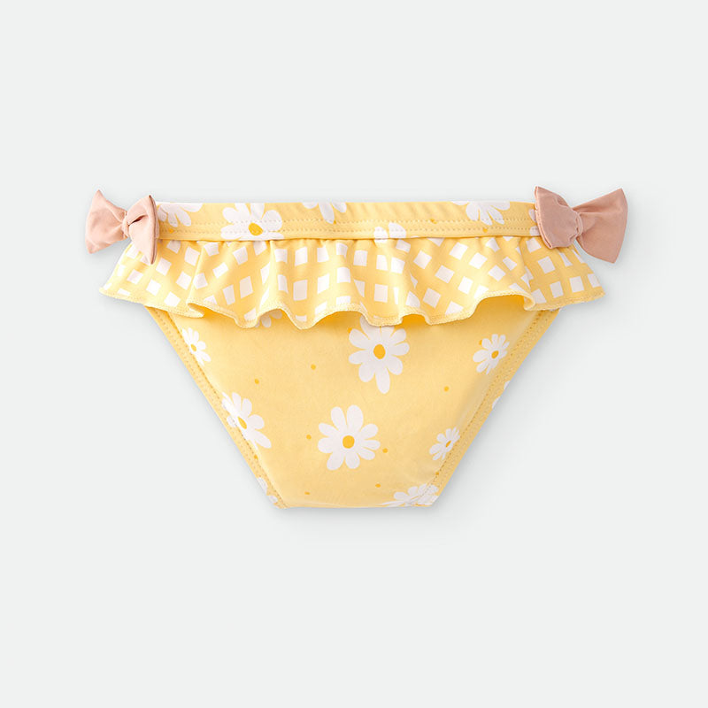 Culetín niña con volante y lazos laterales estampado "Margaritas" WATERLEMON