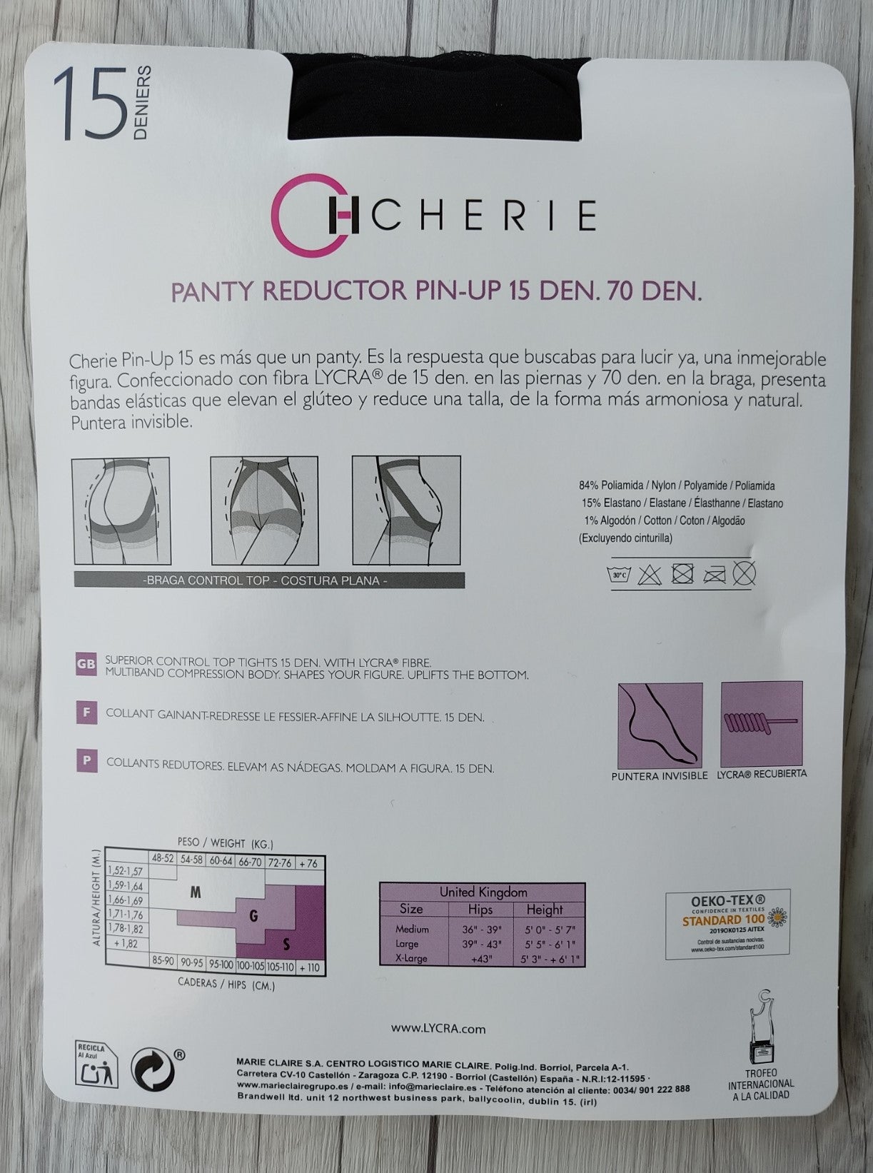 Panty REDUCTOR Pin Up 15 den. CHERIE