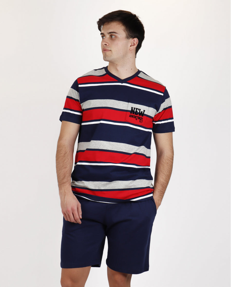 Pijama hombre verano New Adventure 100% algodón Admas